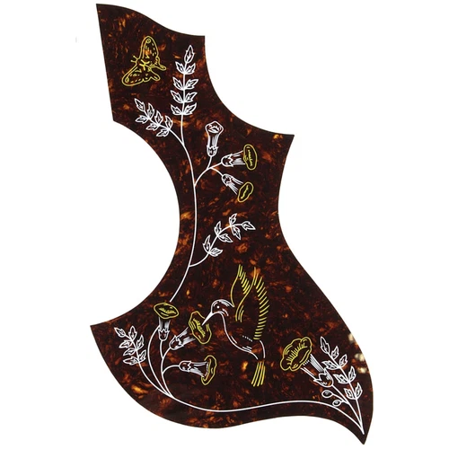 Hummingbird Pickguard, Adhesive Back for Gibson Acoustic Guitar - TORTOISE