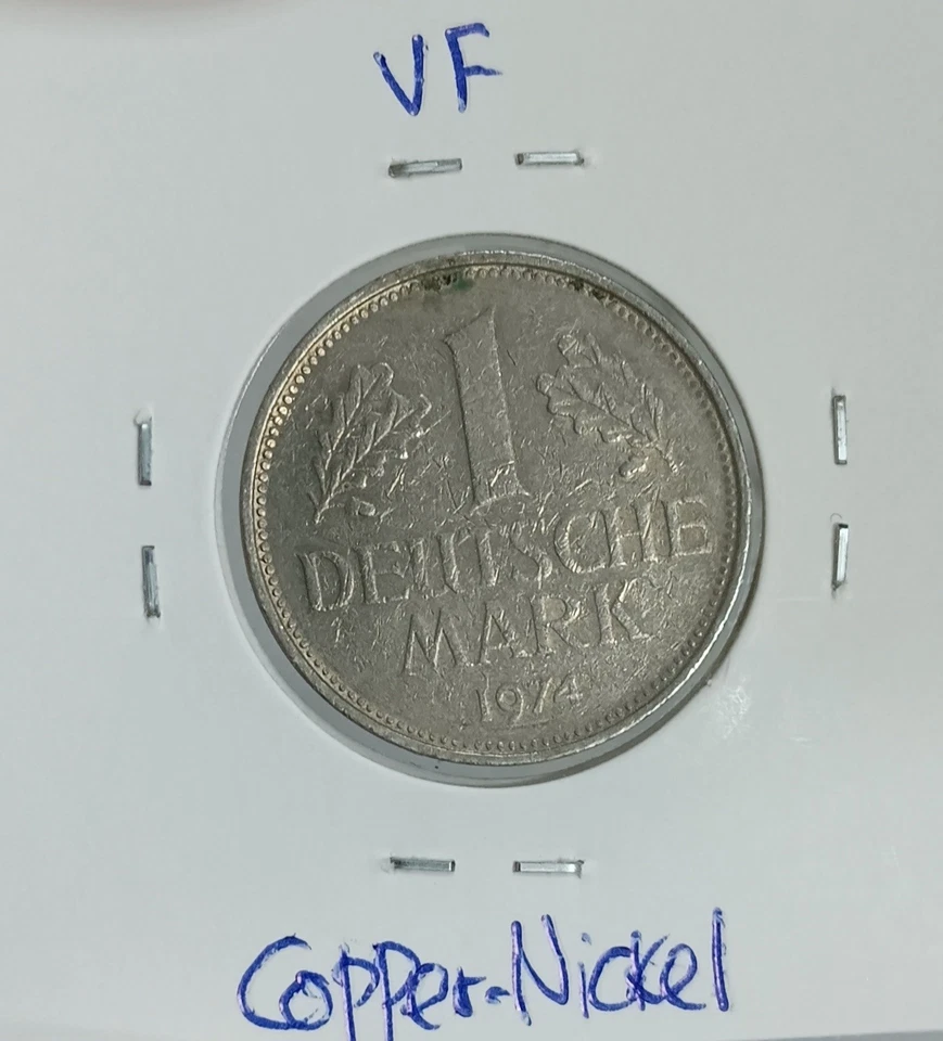 1 DEM Germany Coin 1974 (VF) #132 - Image 2 of 2