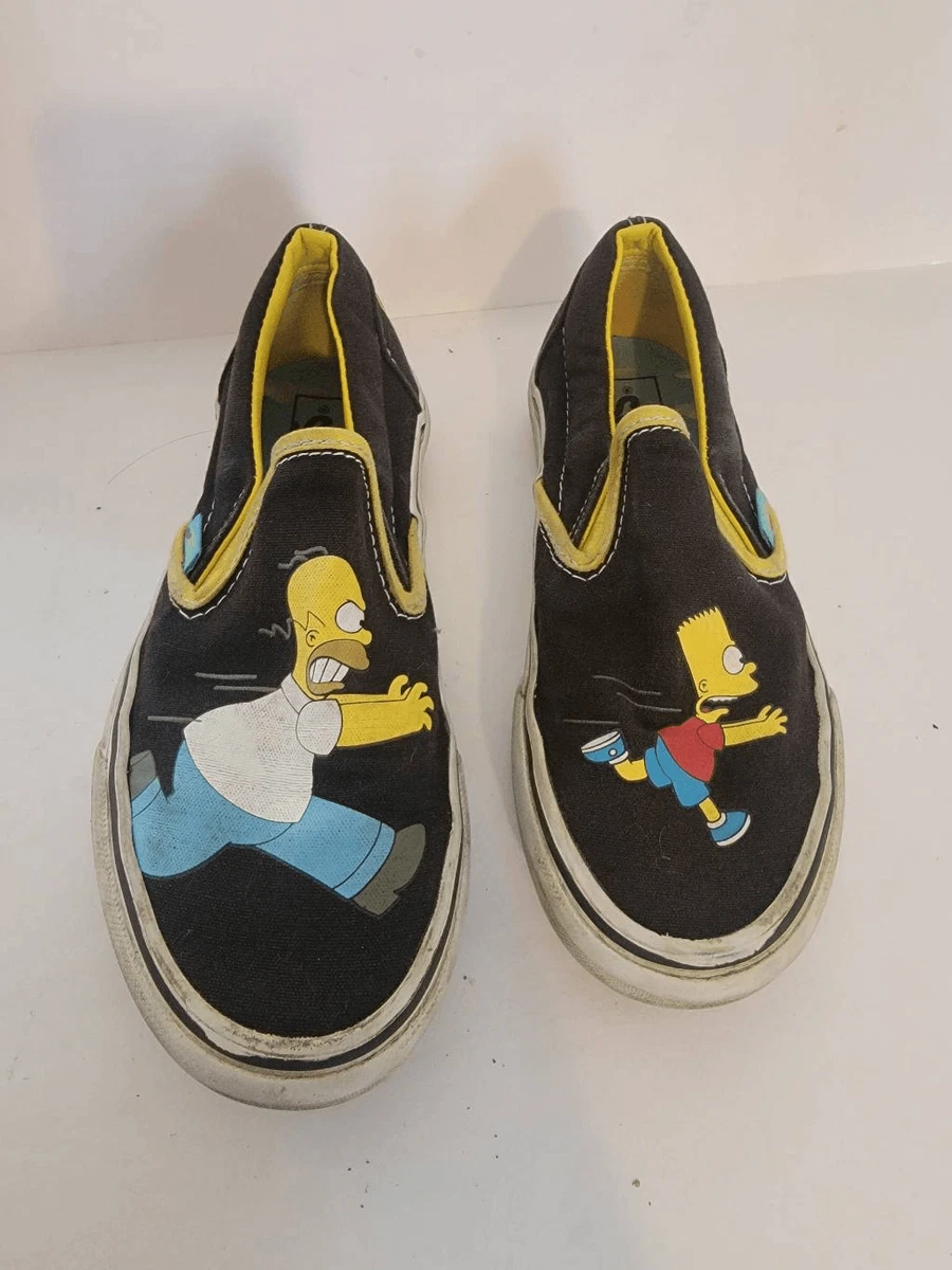 Vans x The Simpsons Unisex Homer And Bart Limited Edition Slip On Sneakers Size