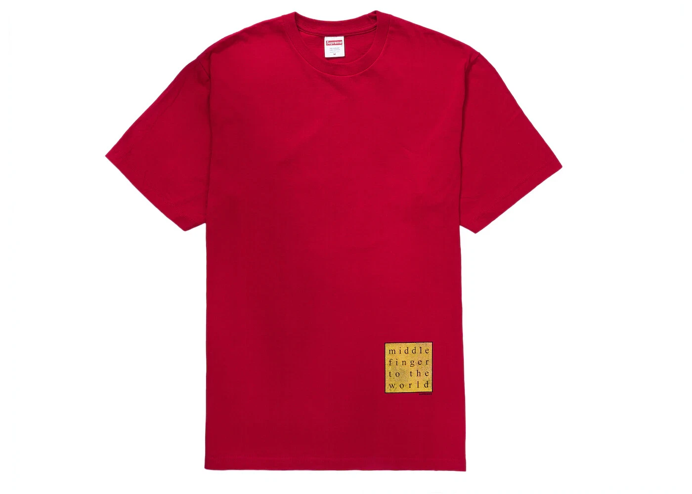 Tee shirt rouge extra large Supreme Middle Finger to the World XL