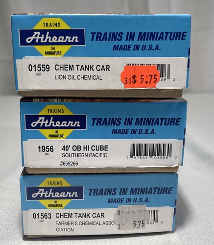 ATHEARN TRAINS HO SCALE NOT ASSEMBLED LOT OF 3