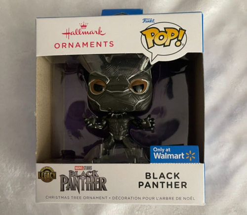 HALLMARK Funko Pop Marvel BLACK PANTHER Christmas Ornament WALMART Exclusive New - Picture 1 of 4