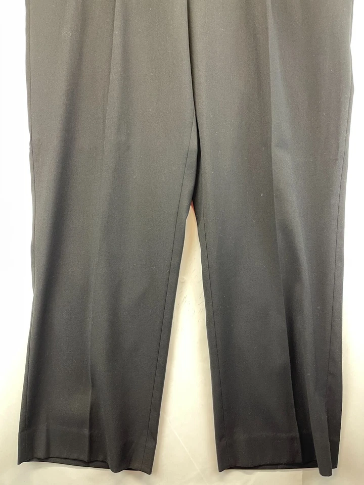 Pantalones de vestir Adolfo - Para hombre 40 x 30 - Negros - Pantalones de fácil cuidado - Plisados (1067) Foto 2 de 4