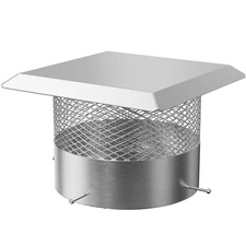 20 Inch Stainless Steel Chimney Cap with Mesh Screen Adjustable Flue Cover