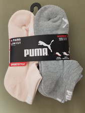 New Puma Womens 6 Pair Cushioned Low Cut Socks.