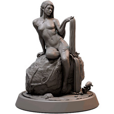 Naiad   32mm Resin Miniature  3D Printed Water Nymph for D D  RPG