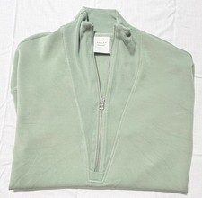Varley Masie Longline Sweatshirt DoubleSoft 1/4 Half Zip Pullover Green VAR02087