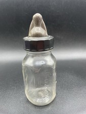 Vintage Evenflo Glass Baby Bottle w Nipple Cap USA Embossed
