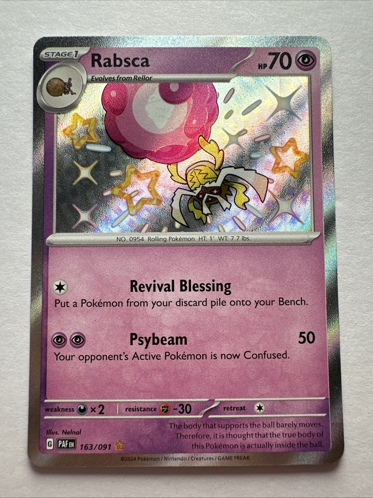 Rabsca 163/091 Sv: Paldean Fates Holo
