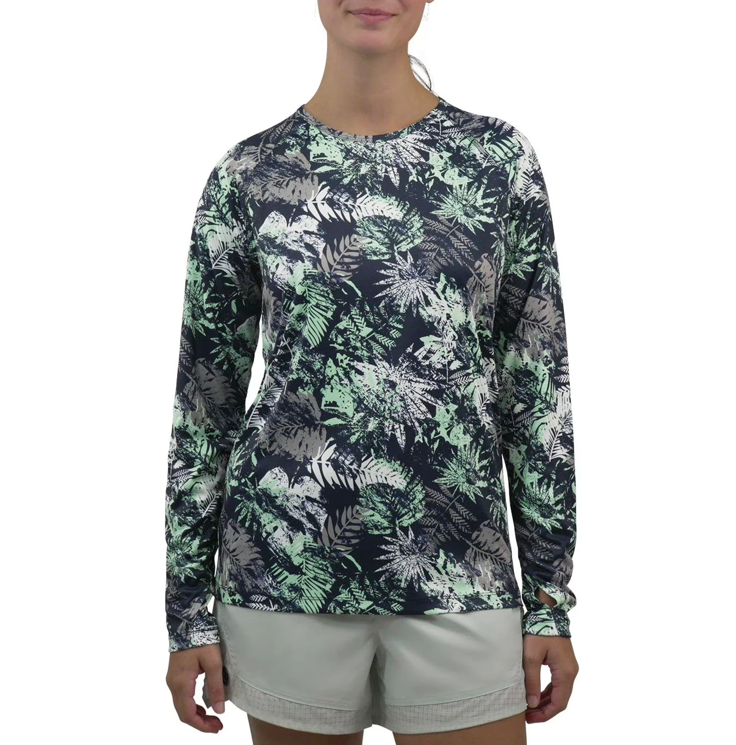 Reel Life Womens Long Sleeve UV T-Shirt Blue Size XXL