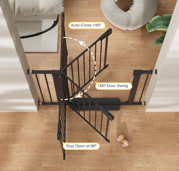 Cumbor 29.7-40.6" Baby Gate for Stairs, Baby Essential Safety Gate, Mom's Choice - Image 4 of 4