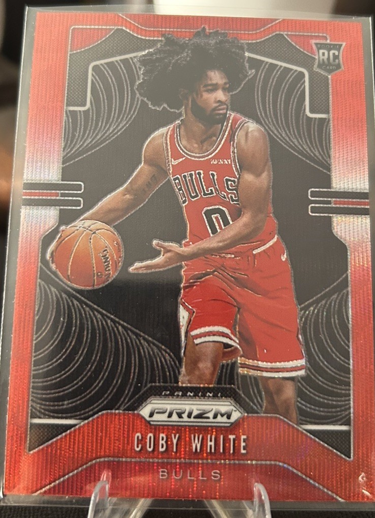 2019-20 Panini Prizm - Rookie Coby White #253 Ruby Wave Prizm (RC)