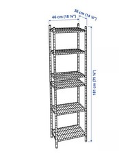IKEA OMAR Metal Shelving Unit -  46×36×181 cm - Excellent Condition, Hardly used