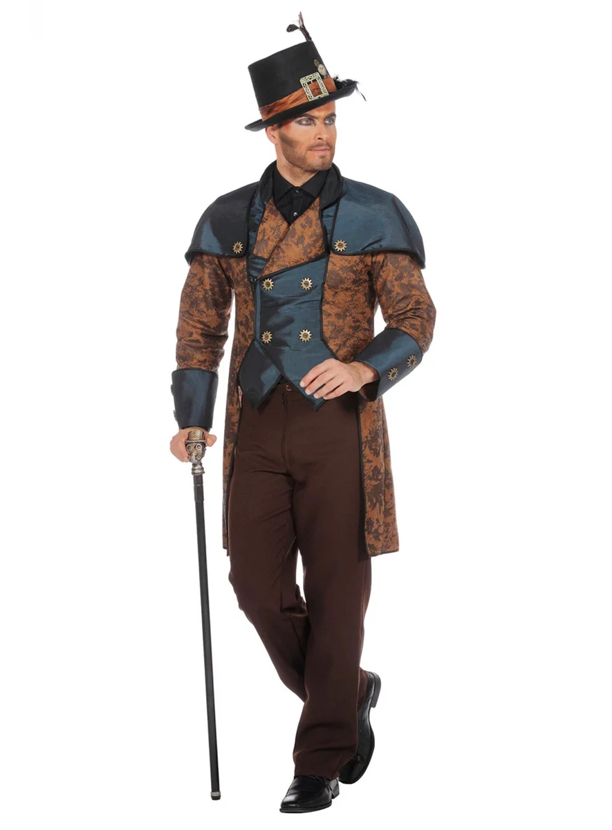 Costume Uomo Medievale Steampunk – Giacca Con Ricami E Gonna Vittoriana – Rinascimentale Cosplay