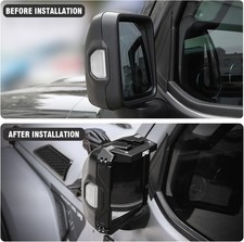 For 2018-2024 Jeep Wrangler Jl Jt Metal Rear Side View Mirror Rain Shield Frame