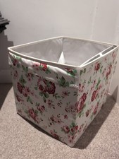 Ikea Drona Rosali Storage Box Floral Patterned Discontinued 33x38x33 Fits Kallax