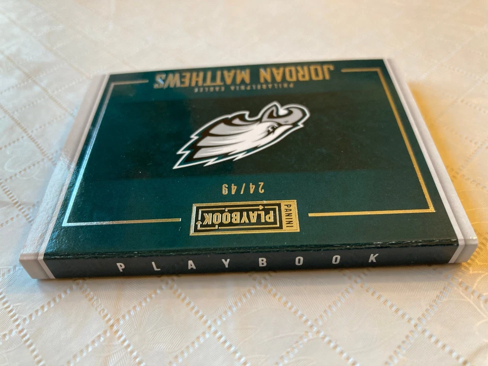 2014 Playbook Jordan Matthews Philadelphia Eagles Rookie RC Auto Jersey Relic/49 - Image 4 of 4