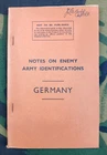 WW2 British MILITARY INTELLIGENCE (M.I. 3) manual re GERMAN TANKS & SOLDIERS etc