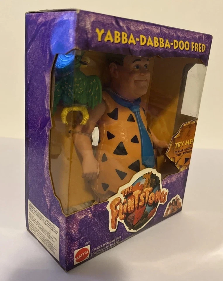 Figura parlante 93 de la película Picapiedra Yabba-Dabba-Doo Fred y Mattel Big Bite Fred Foto 4 de 4