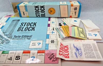 STOCK BLOCK Board Game TWIN CITIES Minneapolis St. Paul VTG 1980 (like Monopoly)