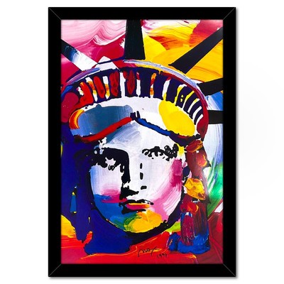 Peter Max Liberty Head Gerahmte handsignierte Offset-Lithografie, LOA