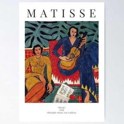 RARE! Henri Matisse - Music - Exhibition Design Premium Poster