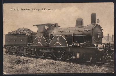 Ansichtskarte G.E.R. Standard 4 Coupled Express, englische Eisenbahn 