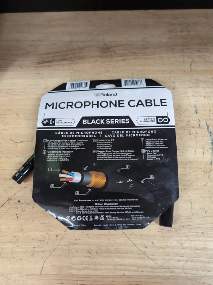 Roland RMC-B15 Black Series Balanced Microphone Cable XLR Male to Female 15 ft - Image 3 of 4