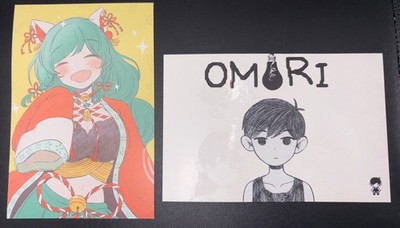 OMOCAT Omori Postcard Set Of Two Lenticular Anime Expo Video Game