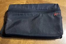 Vintage Starite 30 Cassette Tape Holder Carrying Case Black w/Front Pocket Strap