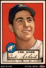 1952 Topps #116 Carl Scheib BRK Athletics VERY RARE VARIATION 5 - EX