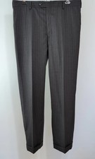 Brooks Brothers 1818 Fitzgerald Wool Dress Pants 44L 38W Italy Gray Pinstripe