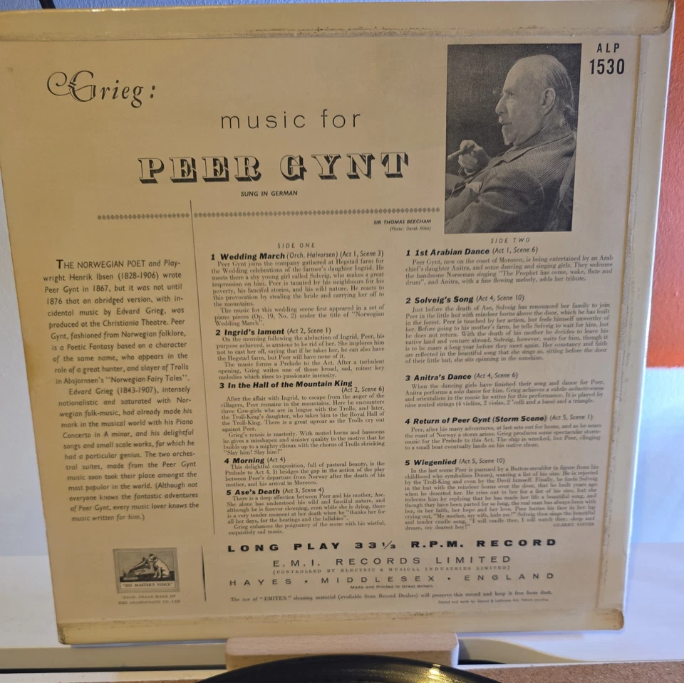 Grieg: Music For Peer Gynt from His Master's Voice (ALP 1530) NM FREE P&P  - Image 3 of 4