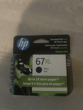 HP 67XL High Yield Black Ink Cartridge Original Genuine OEM New Sealed Exp. 2023