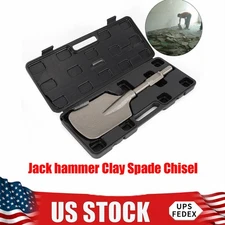 US Jack Hammer Clay Spade Shovel Chisel Bit 1-1/8" Hex Shank Demolition Hammer