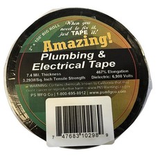 Amazing 2 in. W X 108 ft. L Black Plastic Plumbing Electrical Tape