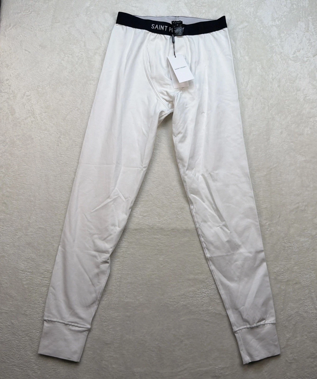Saint Perry Base Layer Pants Mens Small White Compression Leggings NWT