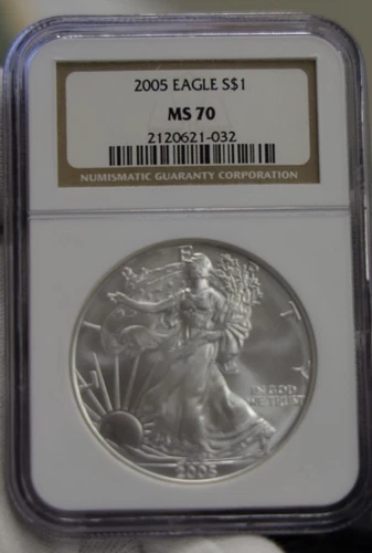 2005 US Silver Eagle $1 NGC MS70