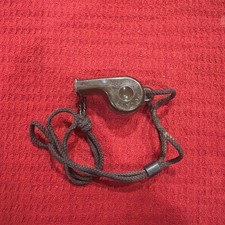 Vintage US 72 Laydon Whistle Black Plastic w/Lanyard USA Made - Excellent