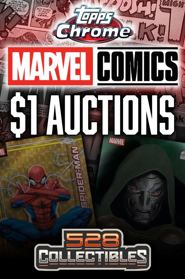 $1 Auctions! 2026 Topps Chrome Marvel 1/2 Case Blaster Breaks!