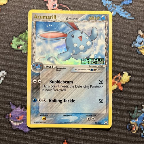 Azumarill 19/113 Reverse MP -Vintage Holo Pokemon Card- Ex Delta Species (3k)