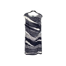 Lauren Ralph Lauren Dress Women's Size 16 Blue White Striped Ruched Sleeveless