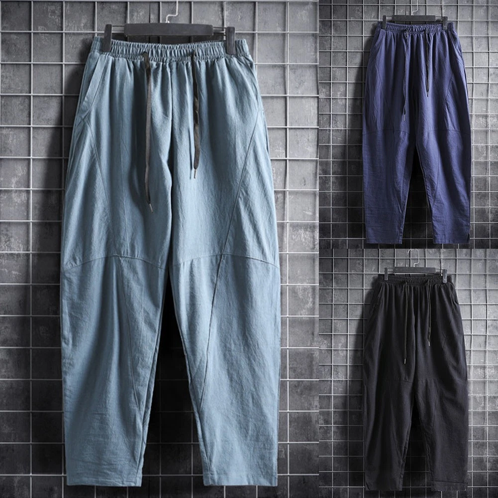 Breathe Easy Men's Casual Trousers Featuring Convenient Drawstring Feature