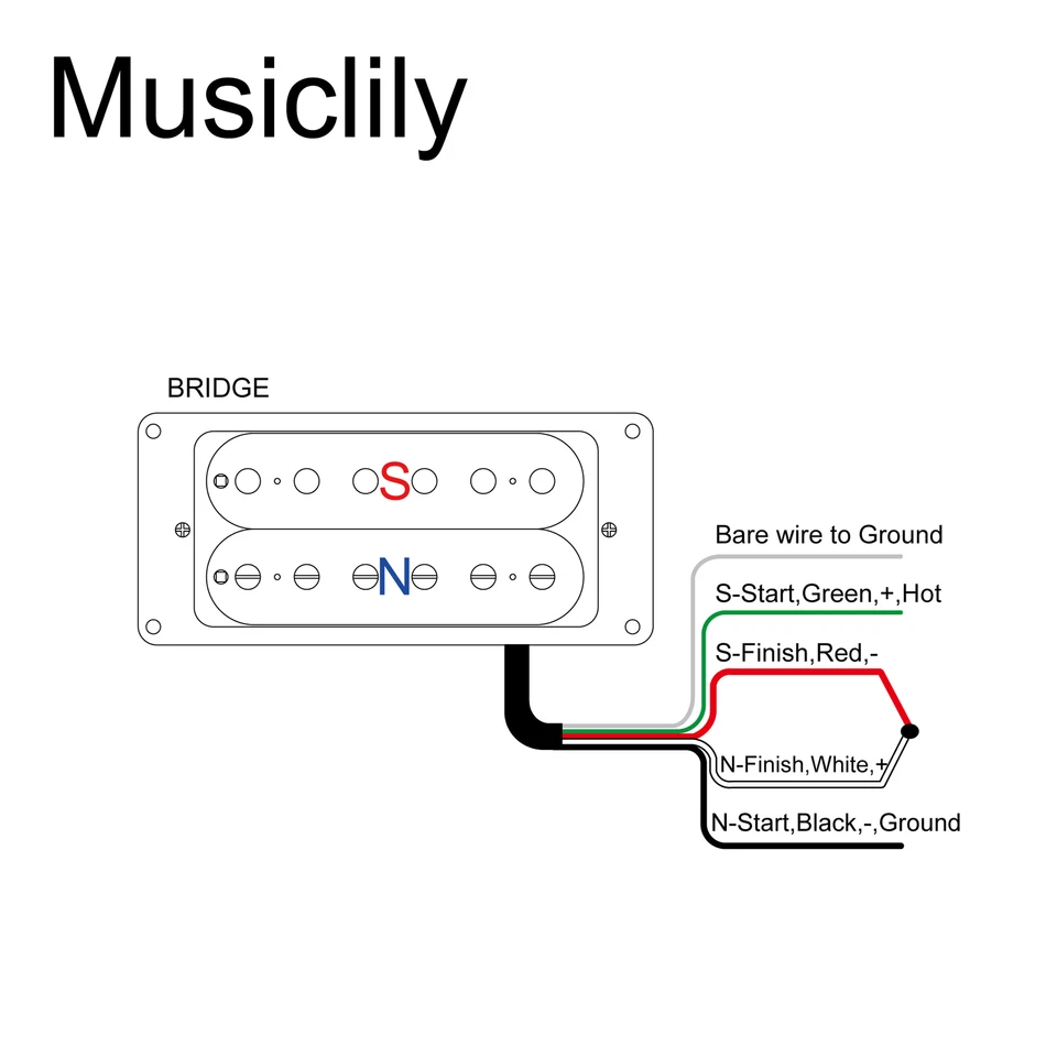 Captador de ponte de guitarra elétrica Artec VH-Rock Black Alnico 5 Humbucker descoberto - Imagem 3 de 4