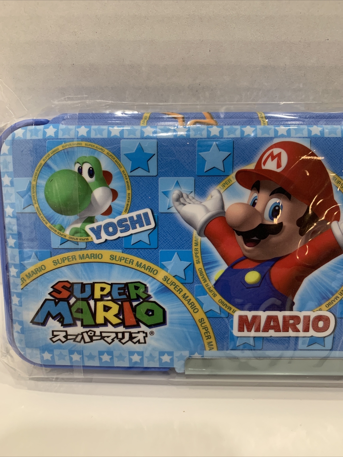 Super Mario Kids Pencil Case with Stickers 5 Gel Pens Pencil Box 8 Pc