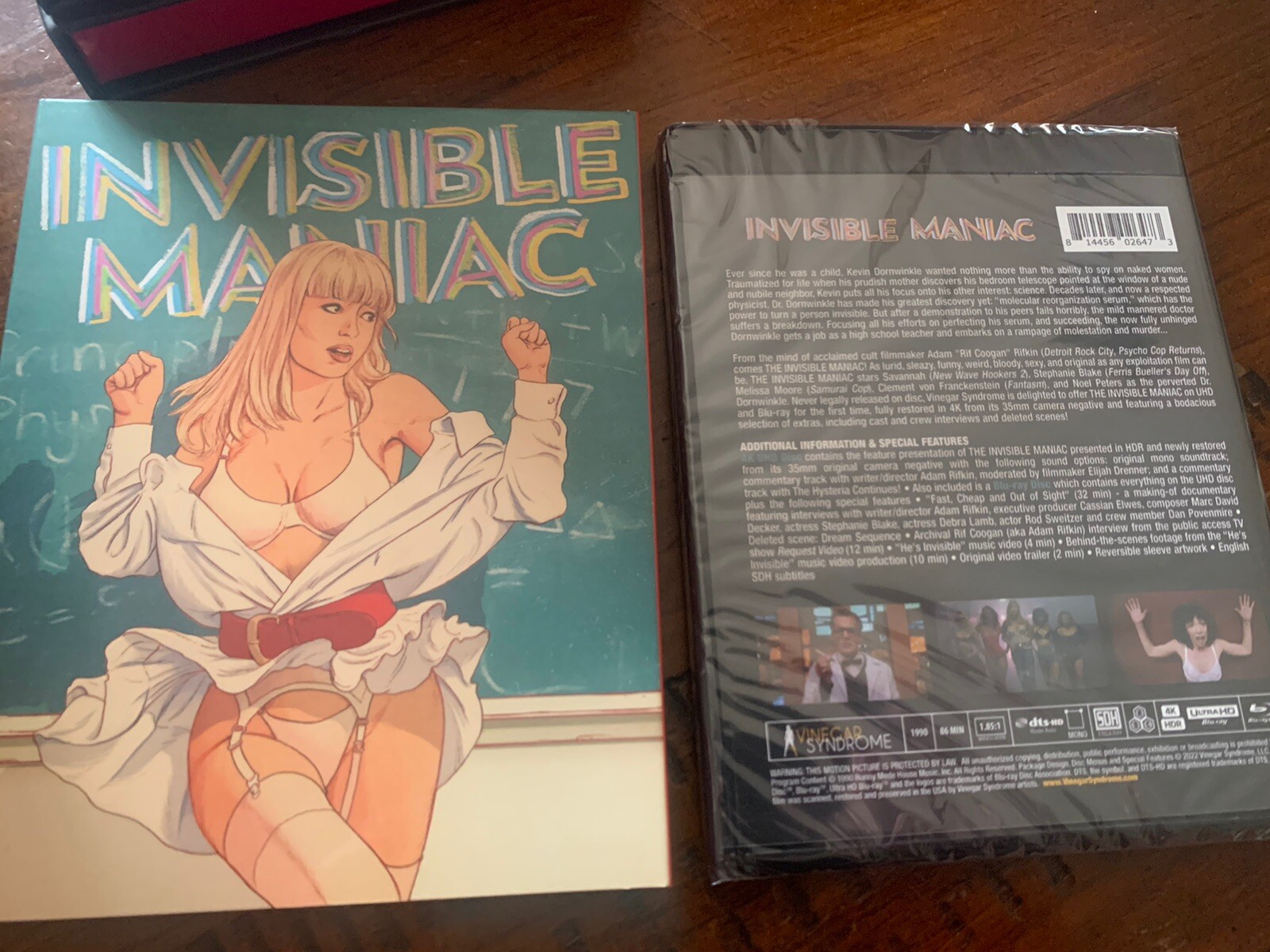 Invisible Maniac (4K UHD & Bluray) Vinegar Syndrome Slipcover New