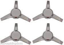 New 2005 - 2009 Ford Mustang 3-bar Spinner Wheel Chrome Center Cap Am Set