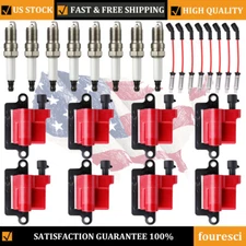 For 2000-2006 Chevrolet Tahoe 5.3L Square Ignition Coil & Spark Plug & Wire 8X