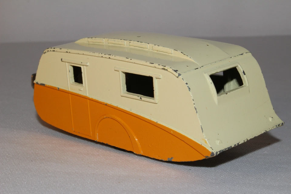 Remolque cámper caravana Dinky # 190 años 50, amarillo y blanco, original Foto 4 de 4