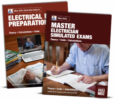 2023 Mike Holt's Electrician Exam Prep Book & Master Electrician Simulated Exams